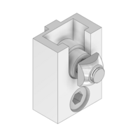 MODULAR SOLUTIONS ALUMINUM BRACKET<BR>30 SERIES GUARD UNIT FIXING ANGLE W/HARDWARE